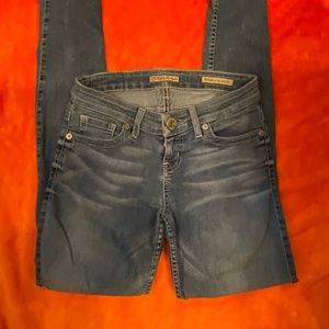 GUESS POWER ULTRA SKINNY LIGHT WASH BLUE JEANS SIZE 26